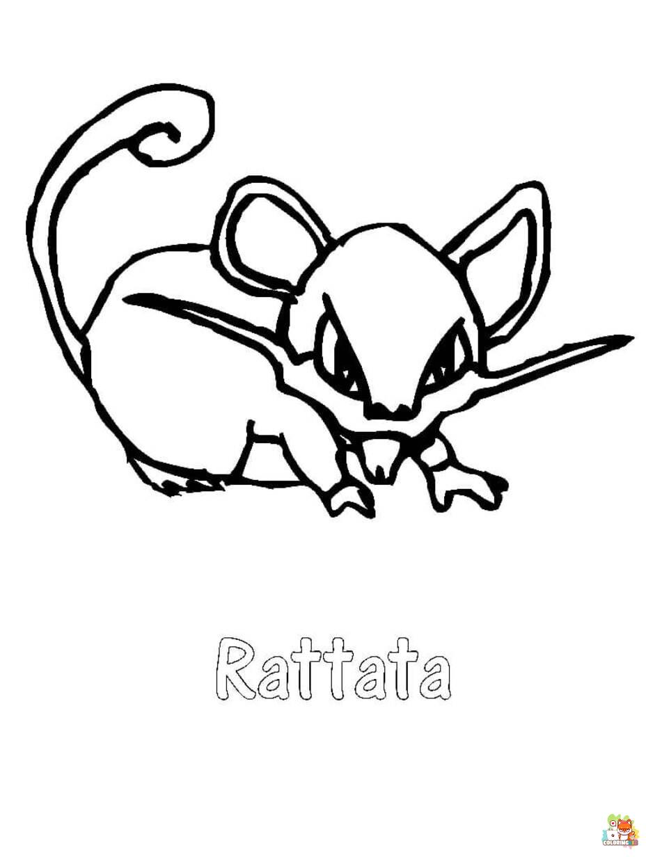 rattata coloring pages free
