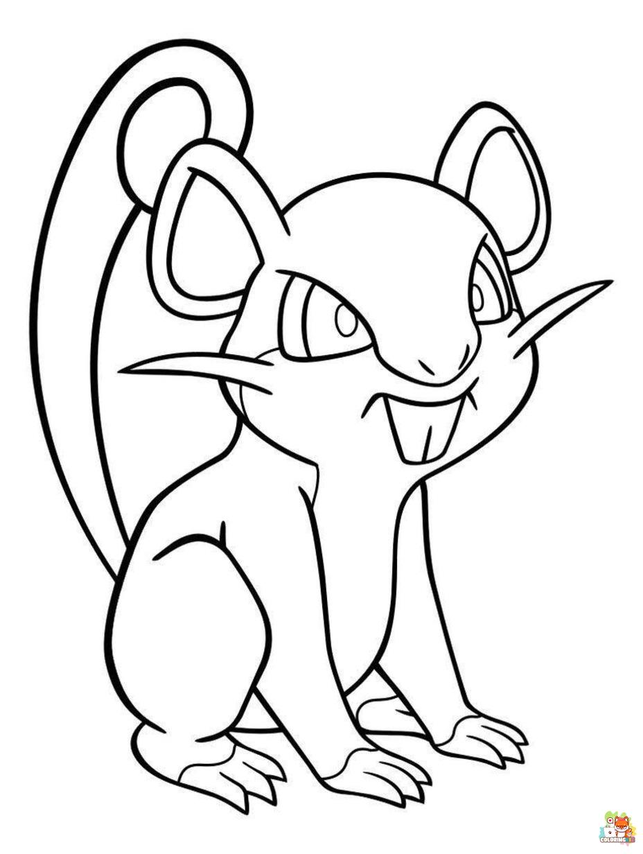rattata coloring pages printable