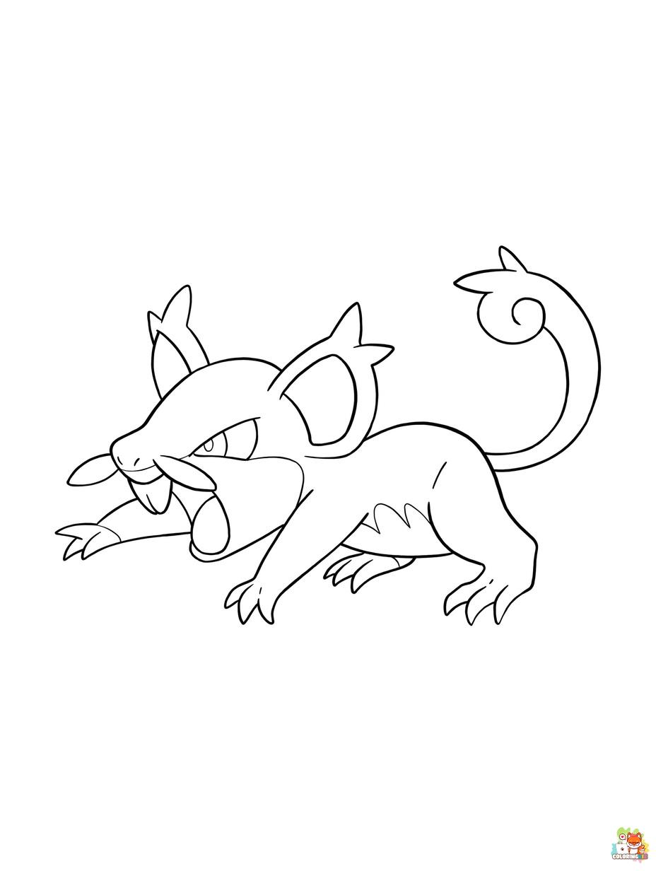 rattata coloring pages to print