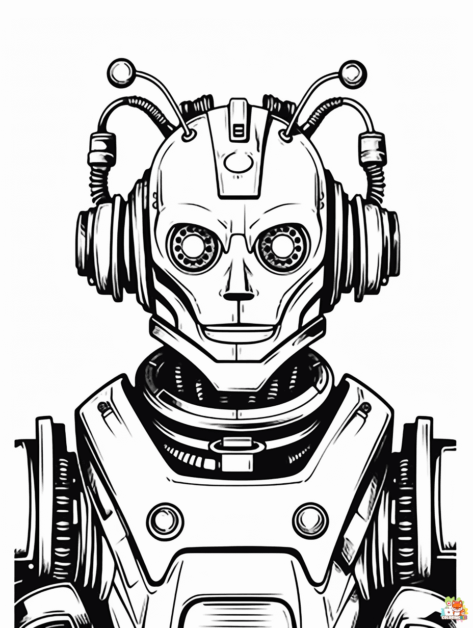 robot coloring pages 1