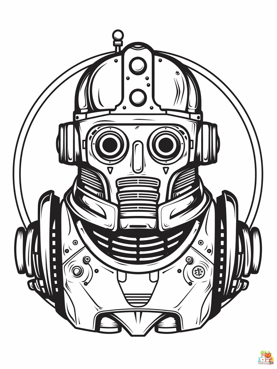 robot coloring pages printable free