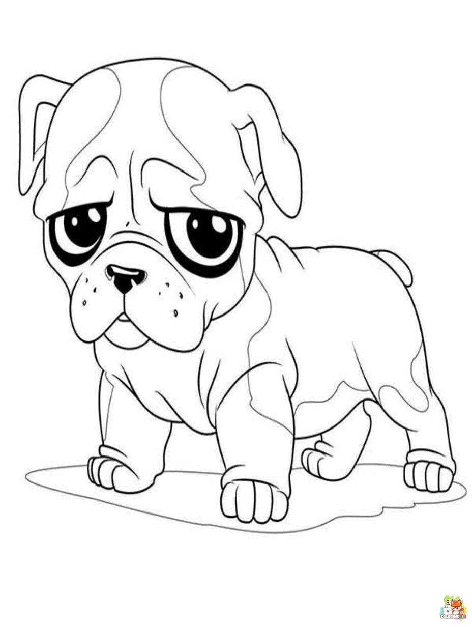 sad puppy coloring pages 1