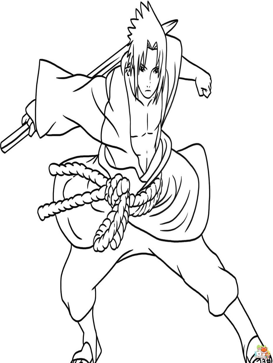 sasuke coloring pages 4
