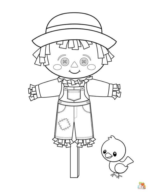 scarecrow coloring pages 3