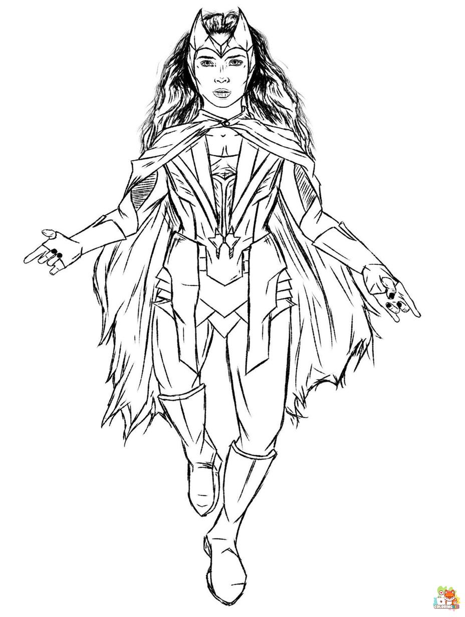 scarlet witch coloring pages printable free