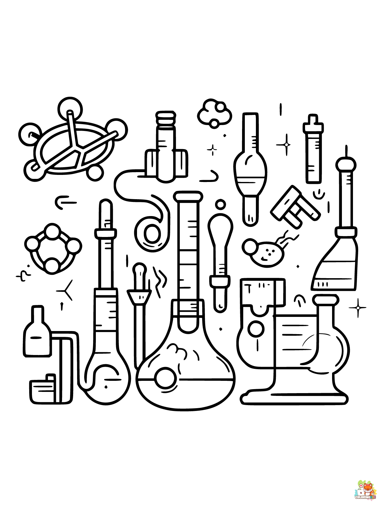 science coloring pages free