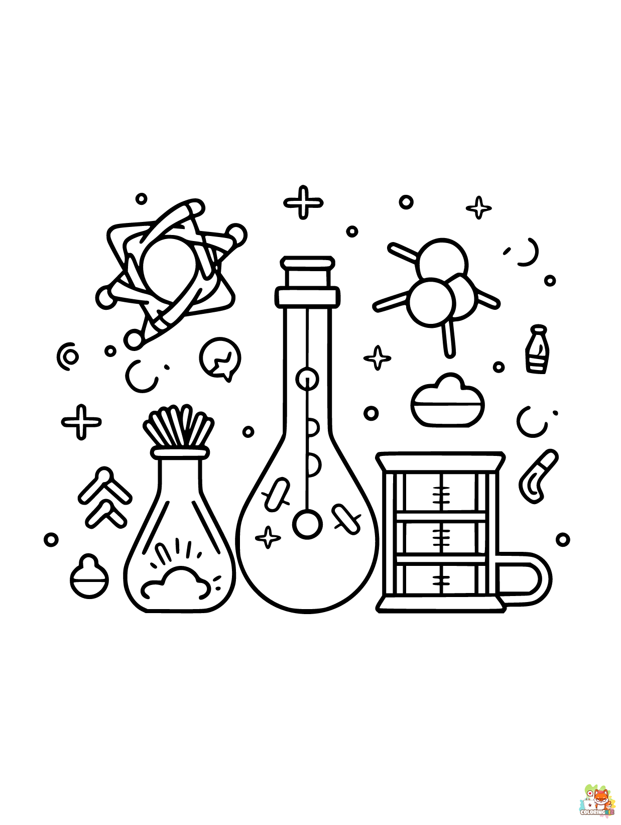 science coloring pages to print