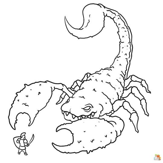scorpion coloring pages printable free