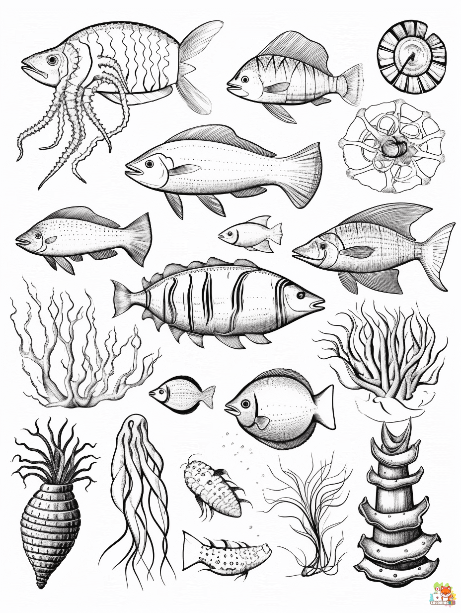 sea animals coloring pages to print