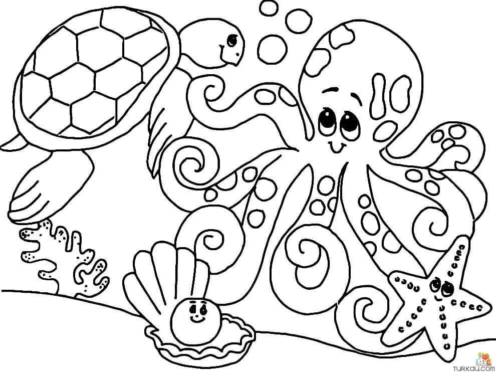 sea creatures coloring pages 3