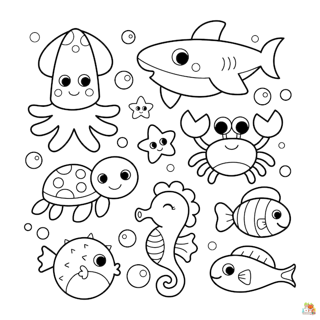sea creatures coloring pages 3