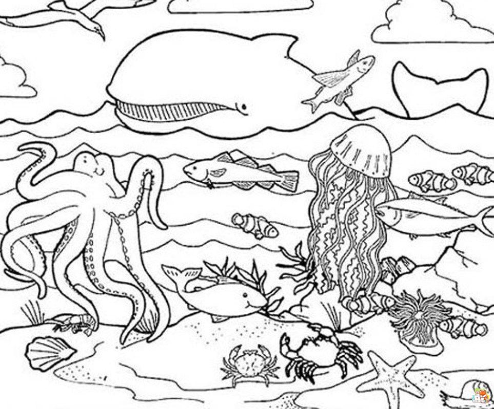 sea creatures coloring pages 5