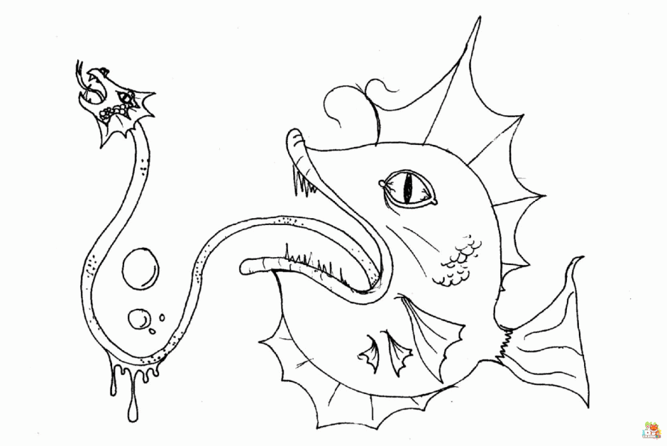 sea monster coloring pages free
