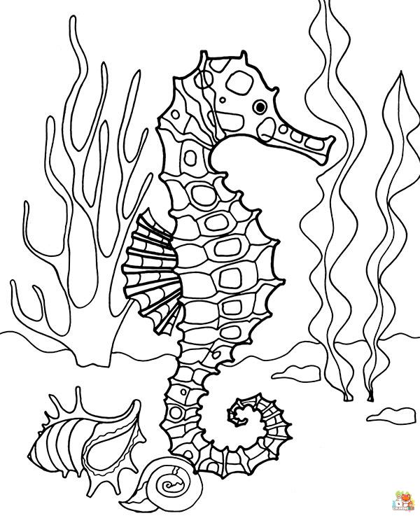 seahorse coloring pages printable free
