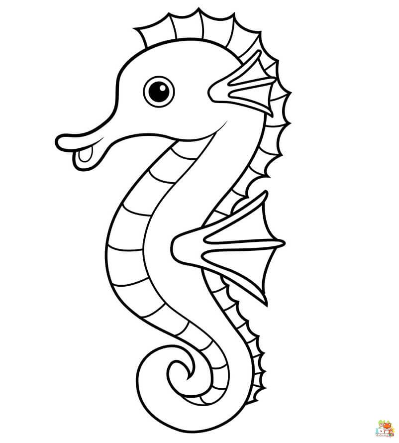 seahorse coloring pages to print