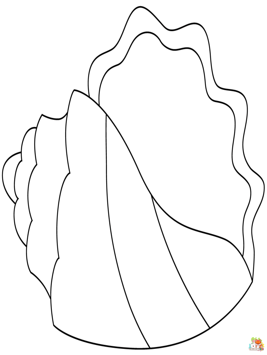 seashell coloring pages printable free