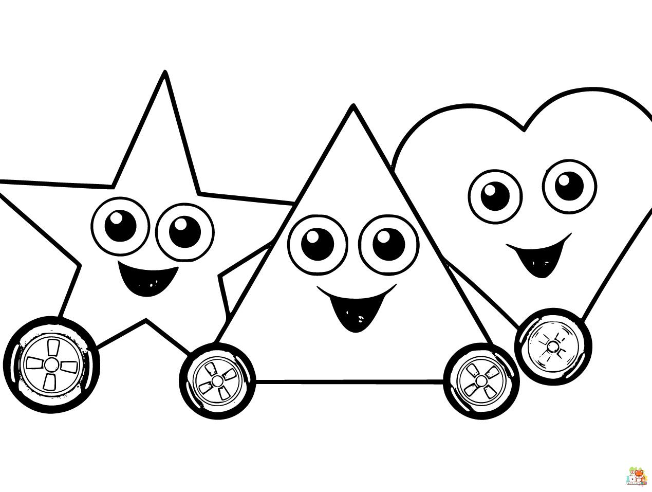 shapes coloring pages to print