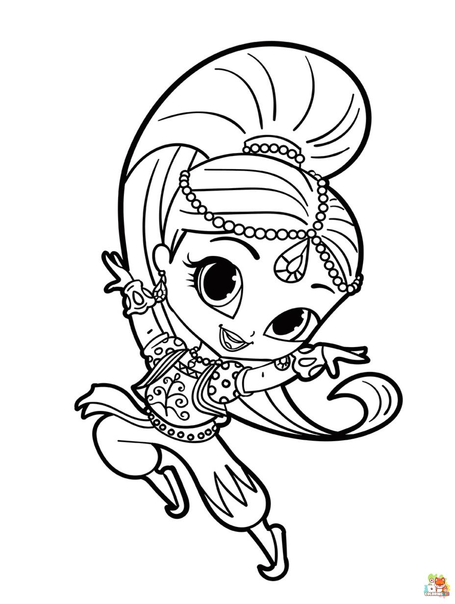 shimmer and shine coloring pages printable free