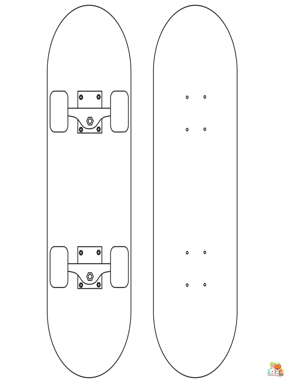 skateboard coloring pages free