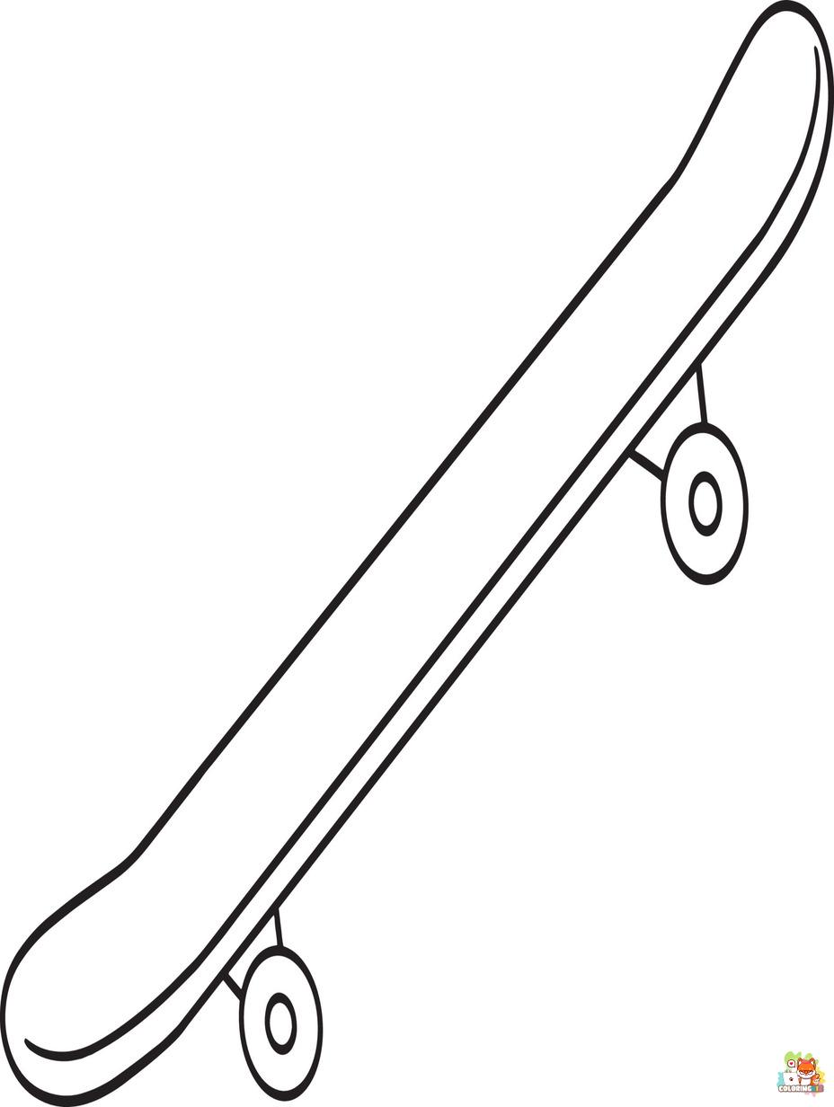 skateboard coloring pages printable free