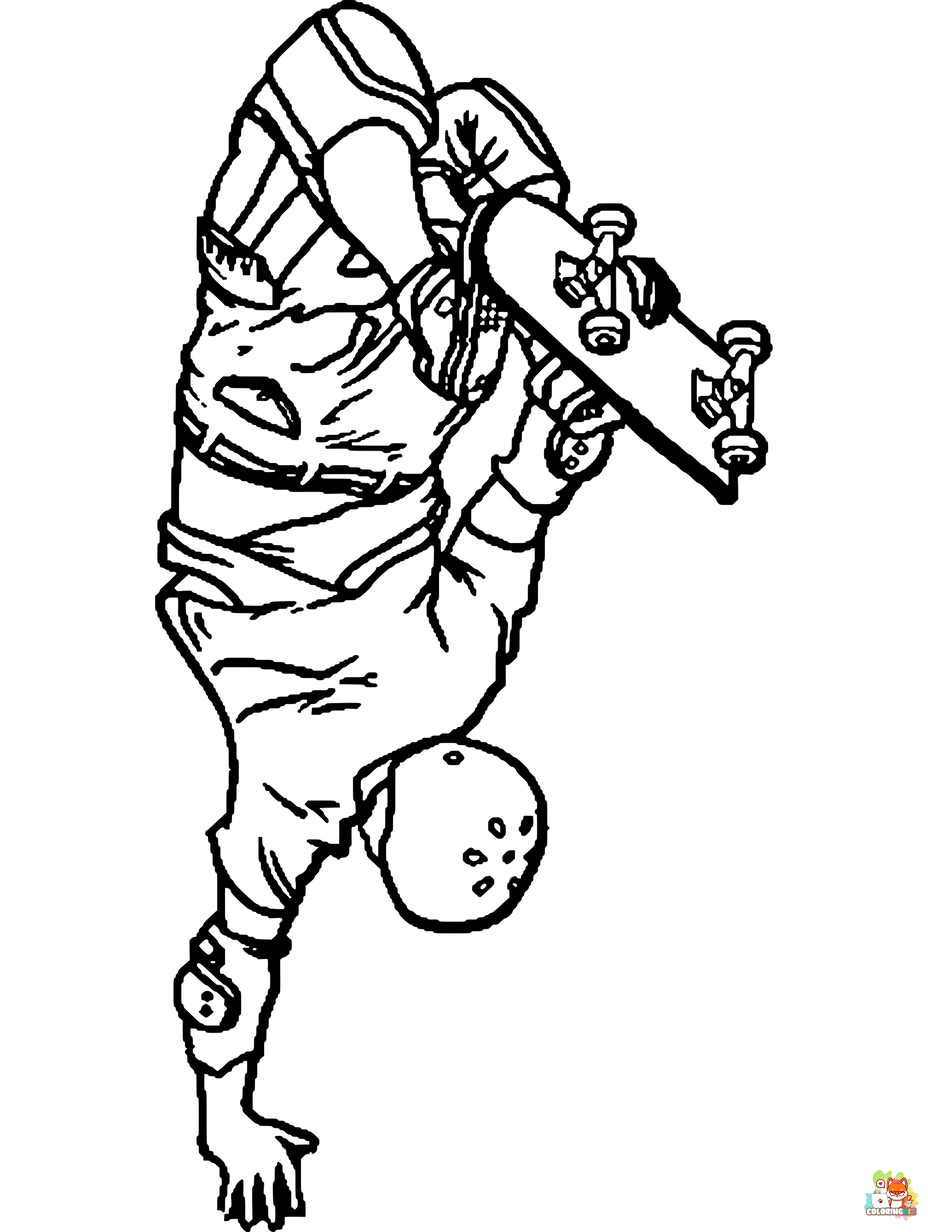 skateboard coloring pages printable