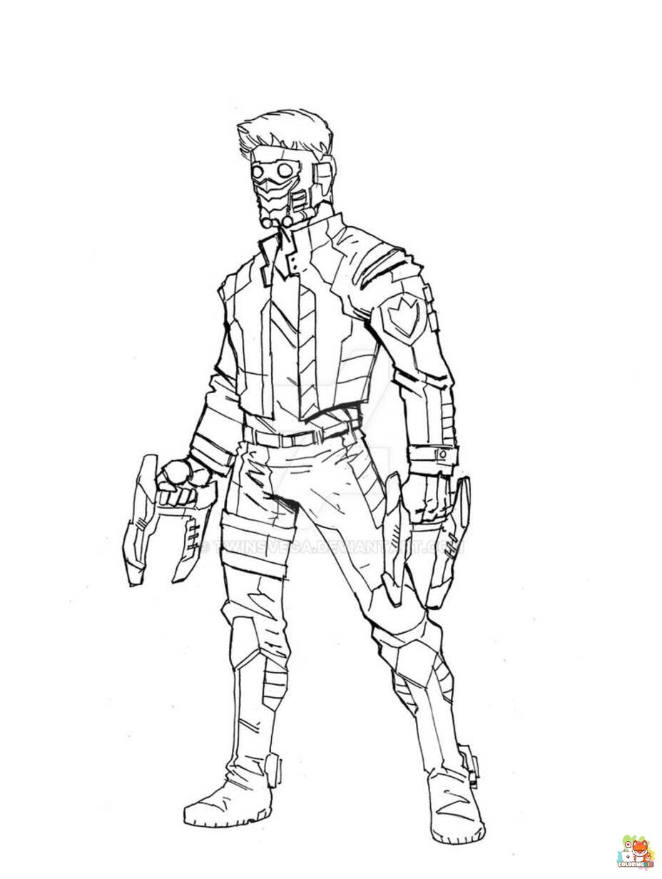 star lord coloring pages printable free
