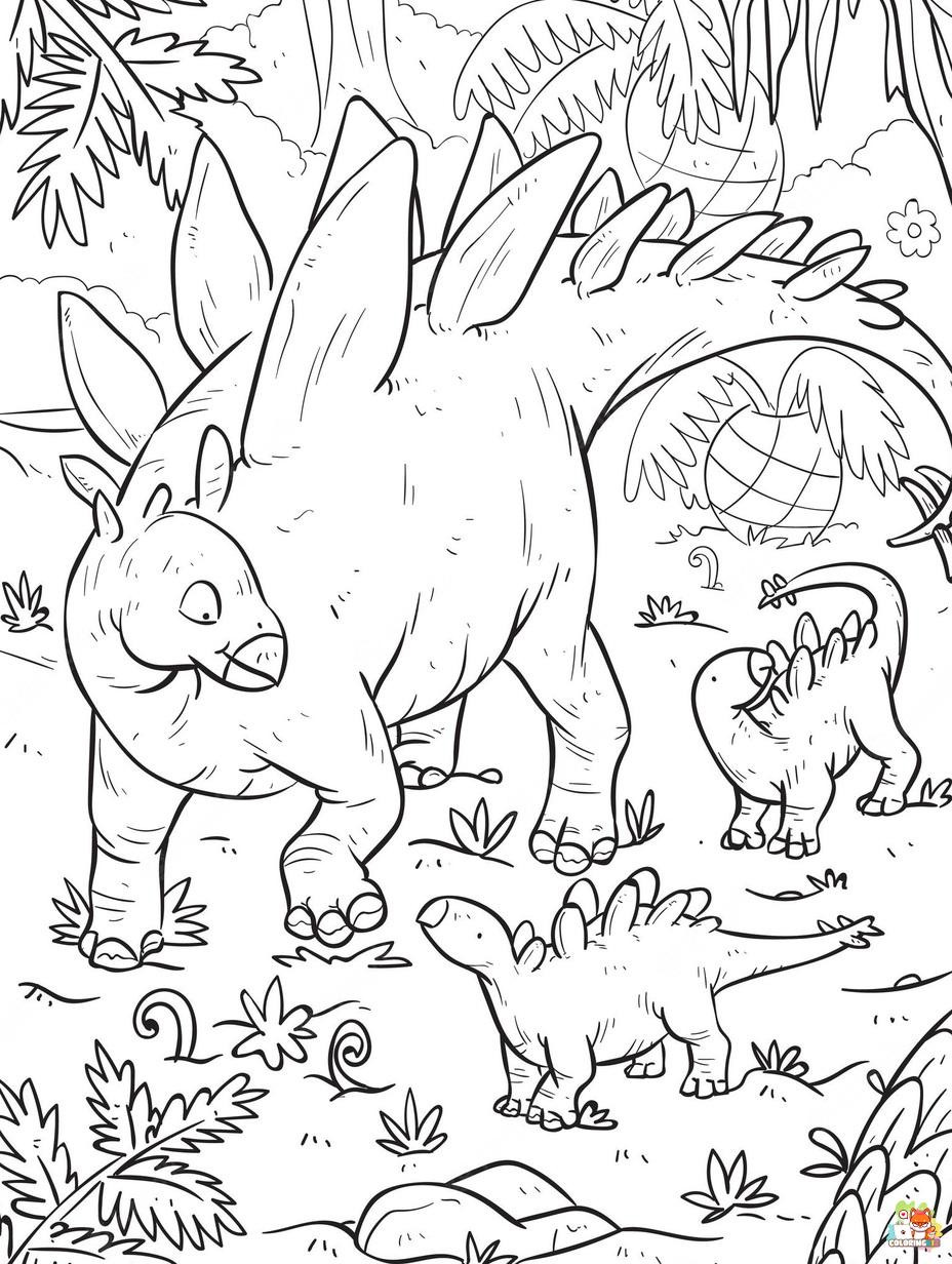 stegosaurus coloring pages printable free