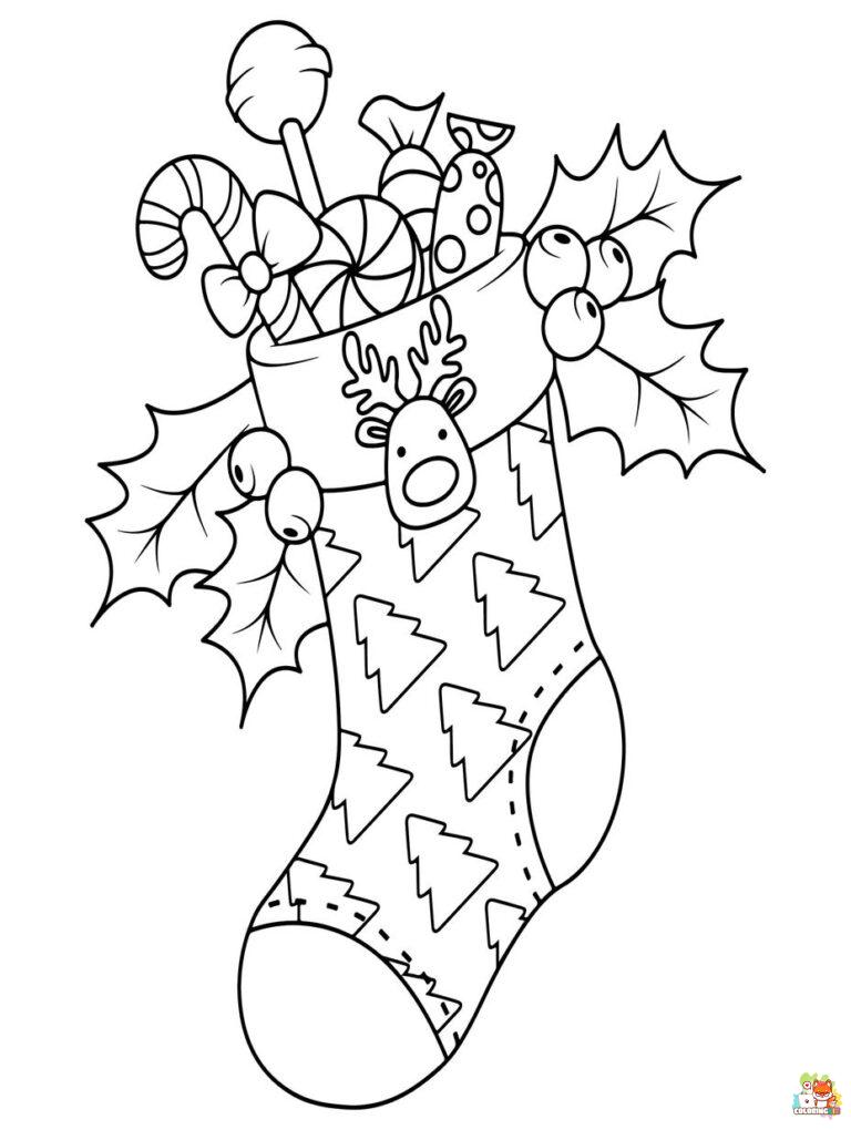 stocking coloring pages 4