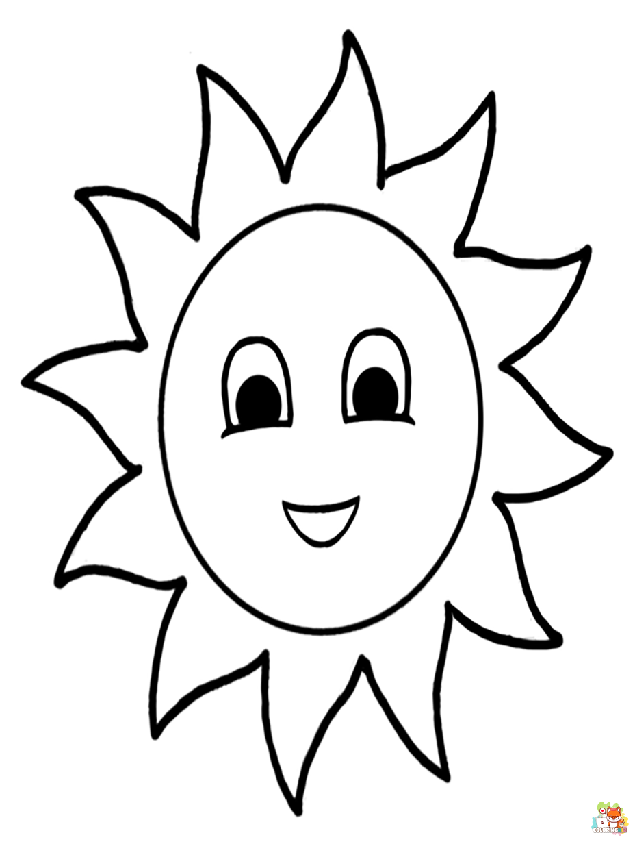 sun coloring pages free