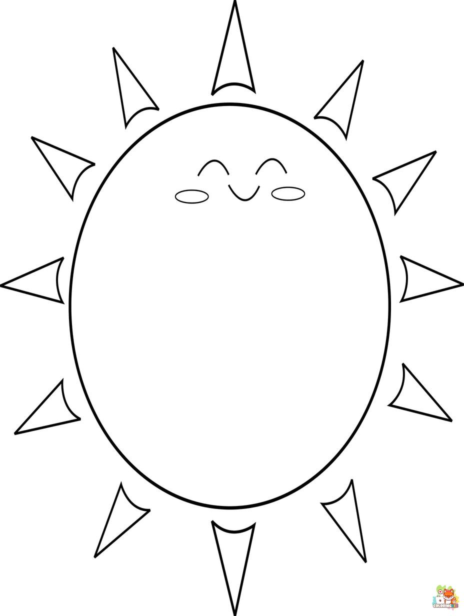sun coloring pages printable free