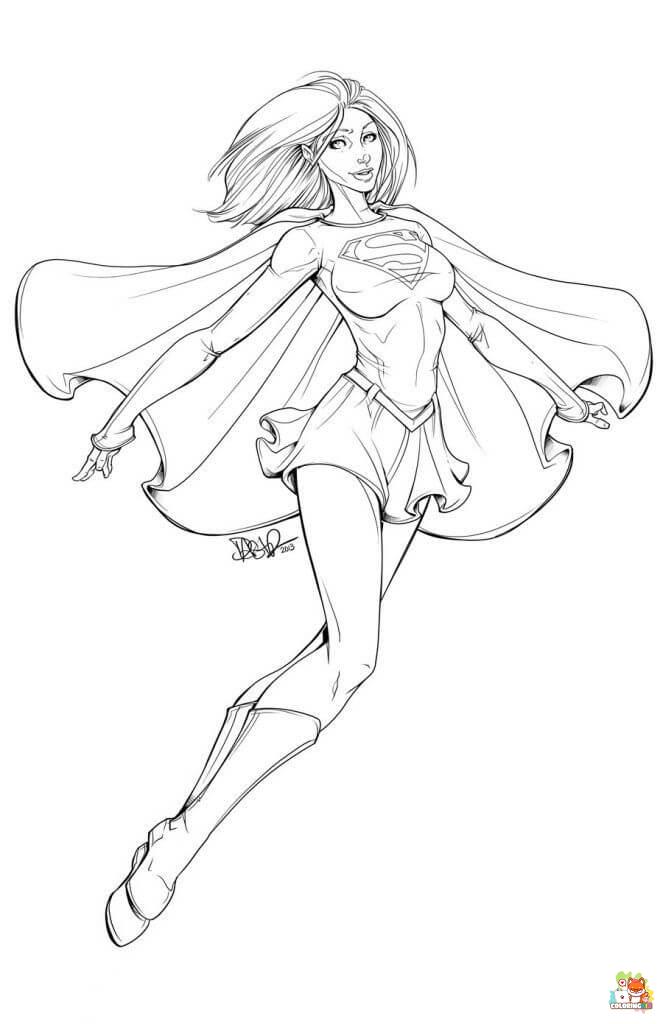 super girl coloring pages 2