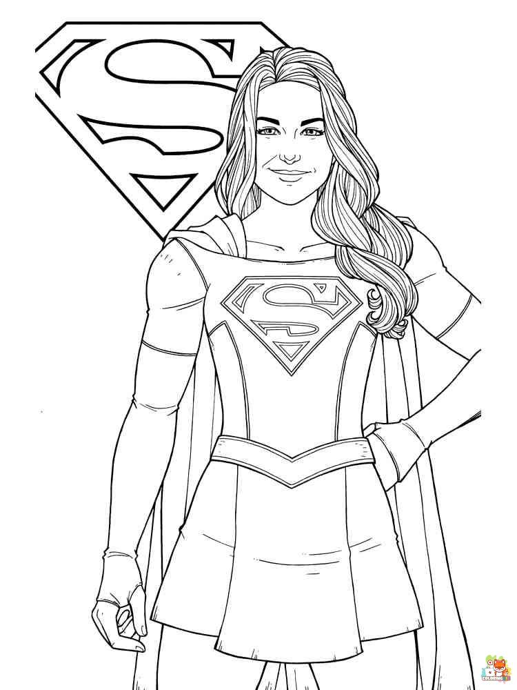 super girl coloring pages 3