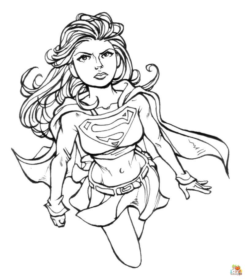 super girl coloring pages 4