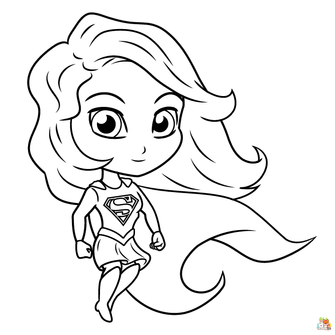 super girl coloring pages free