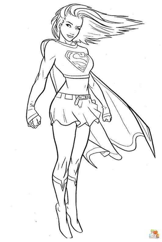 super girl coloring pages printable free