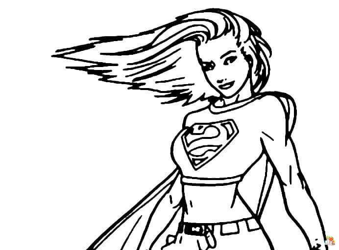 super girl coloring pages printable