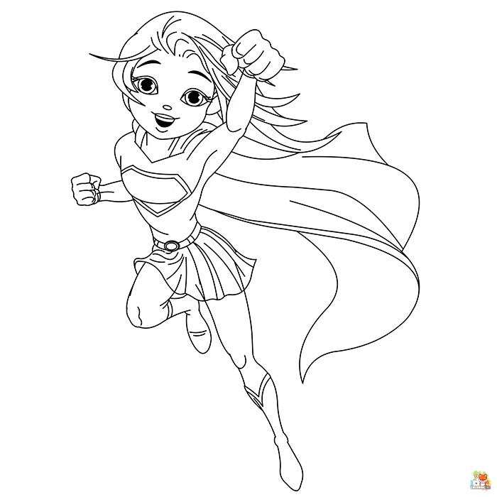 super girl coloring pages to print