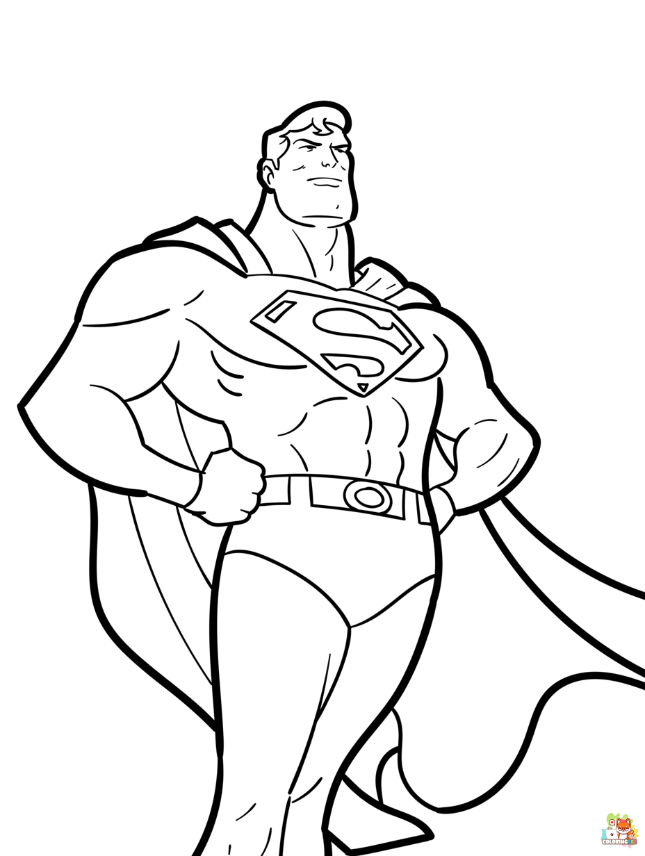 superman coloring pages free