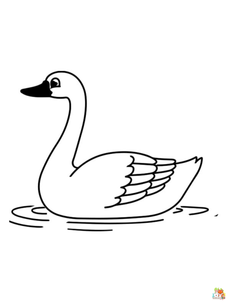 swan coloring pages 1