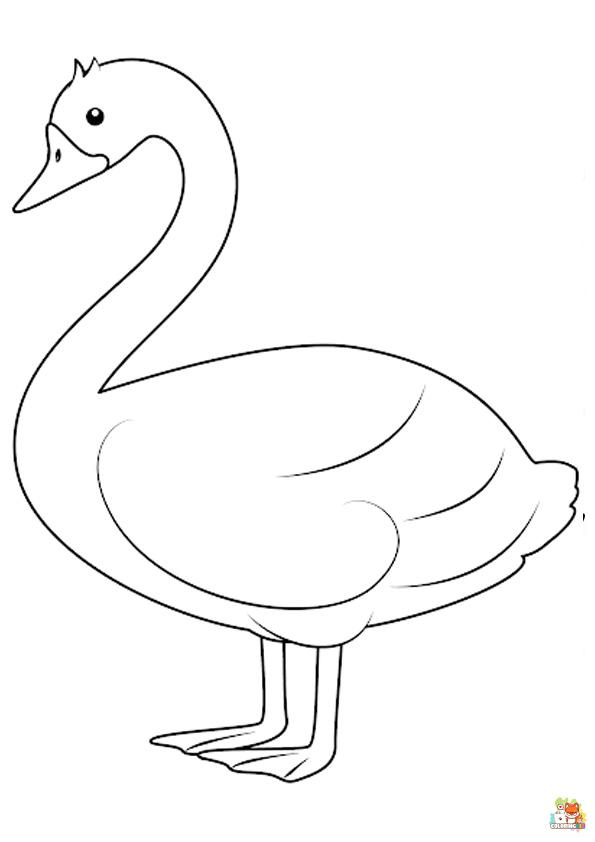 swan coloring pages 3