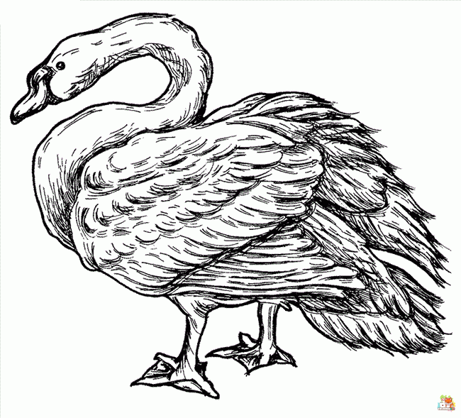 swan coloring pages free