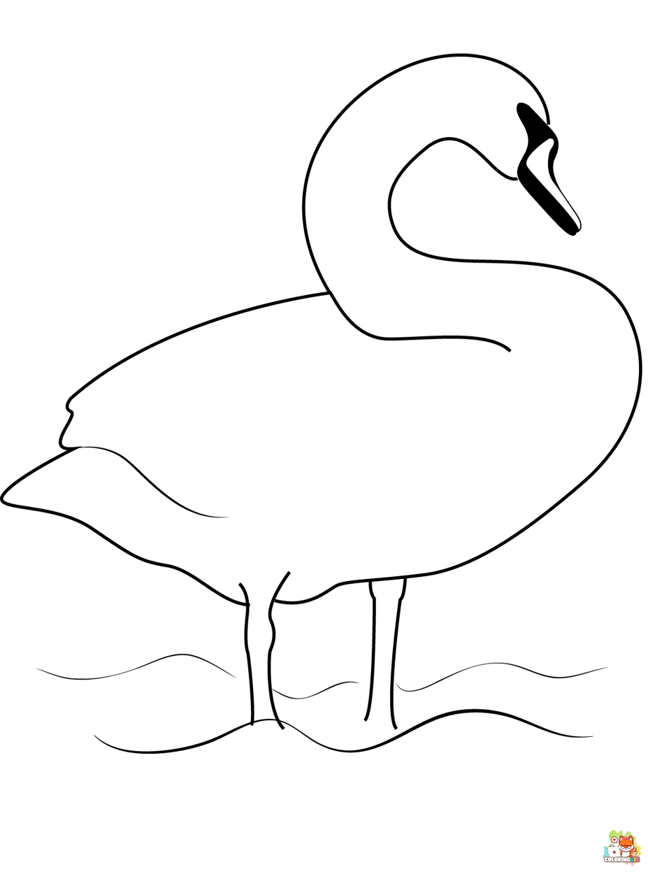swan coloring pages to print