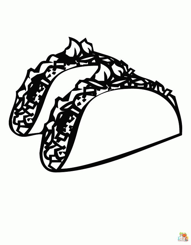 taco coloring pages 2