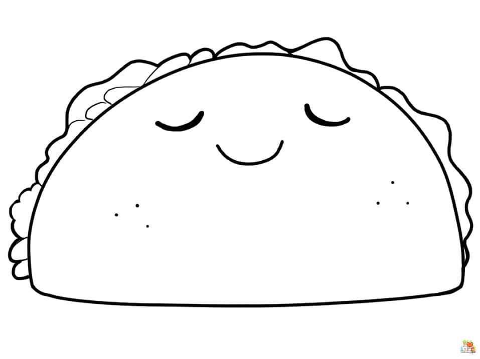 taco coloring pages 3