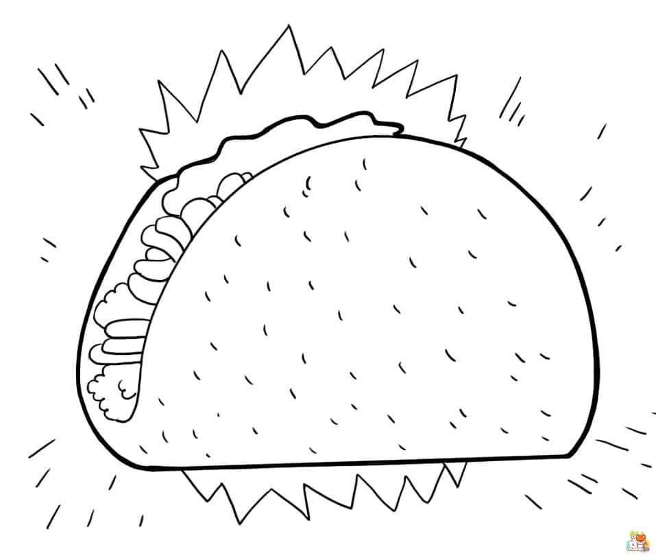 taco coloring pages 4