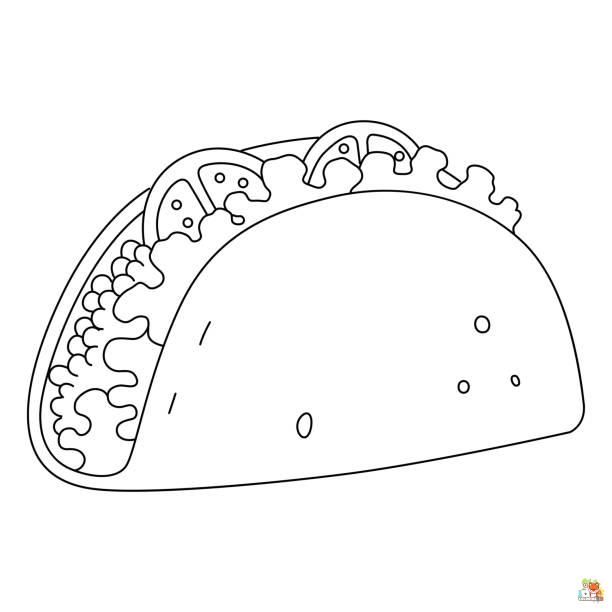 taco coloring pages 8