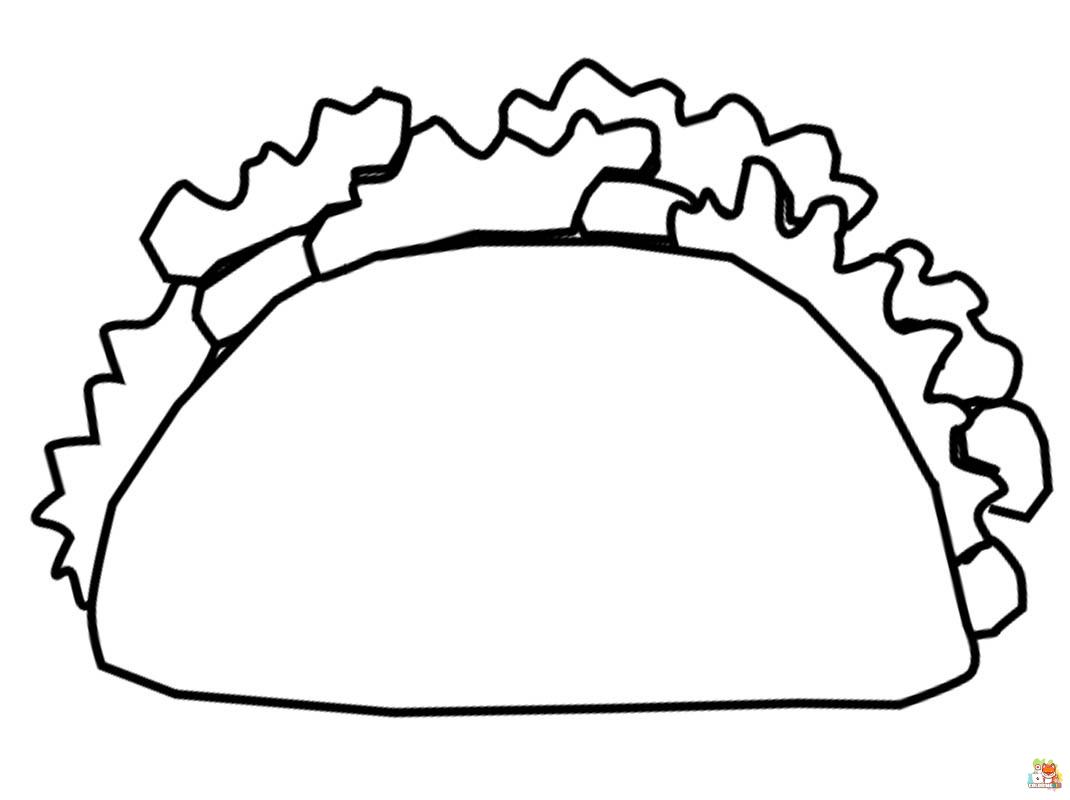 taco coloring pages free