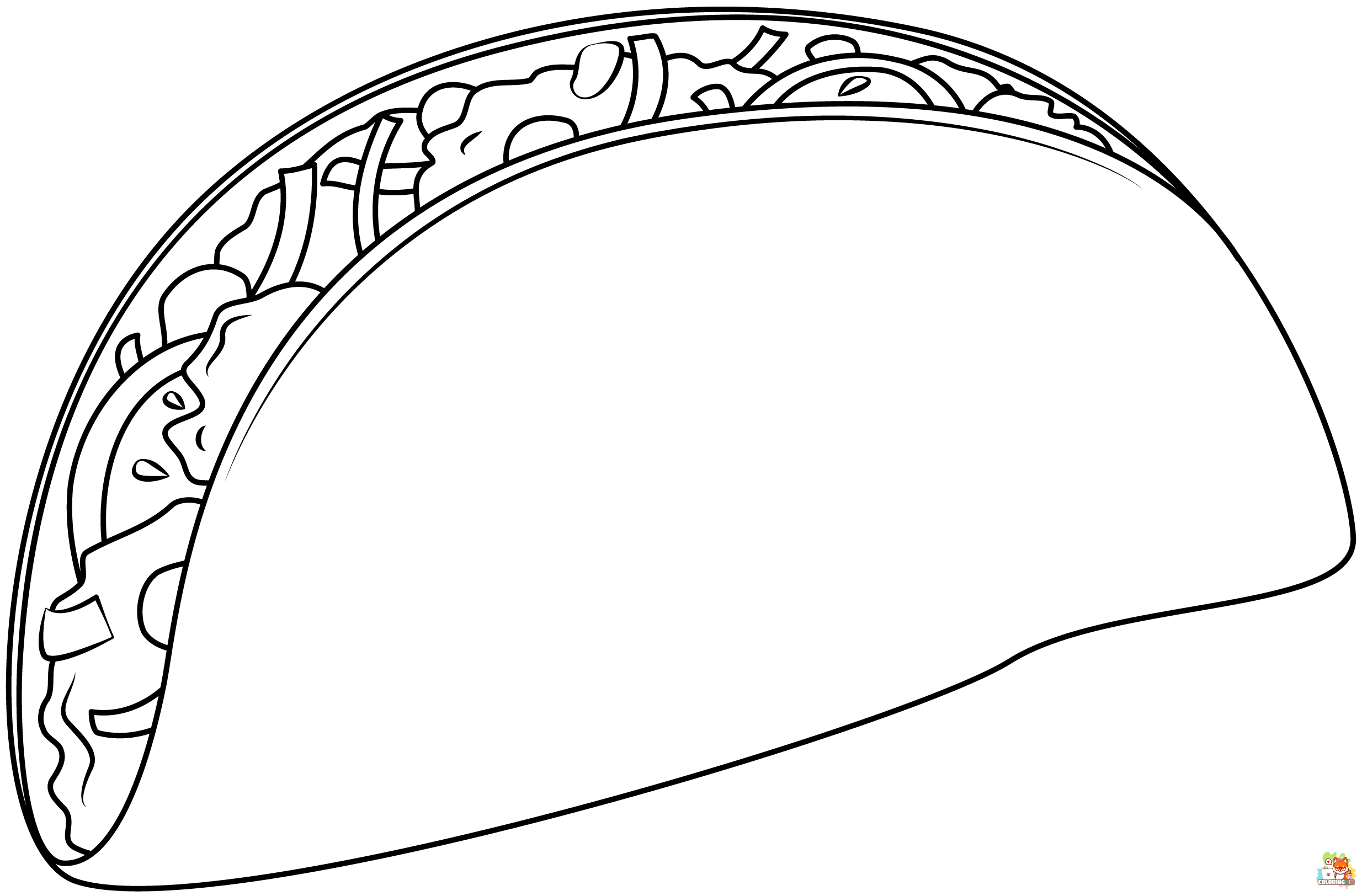 taco coloring pages printable
