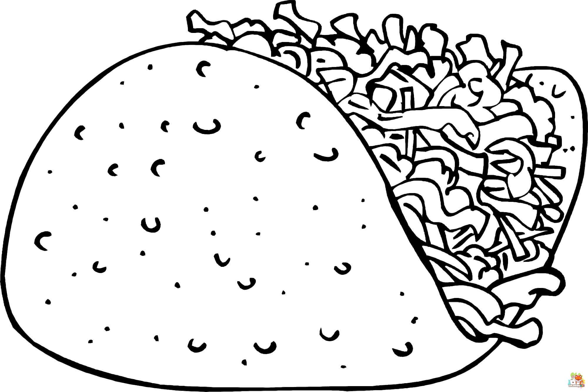 taco coloring pages to print