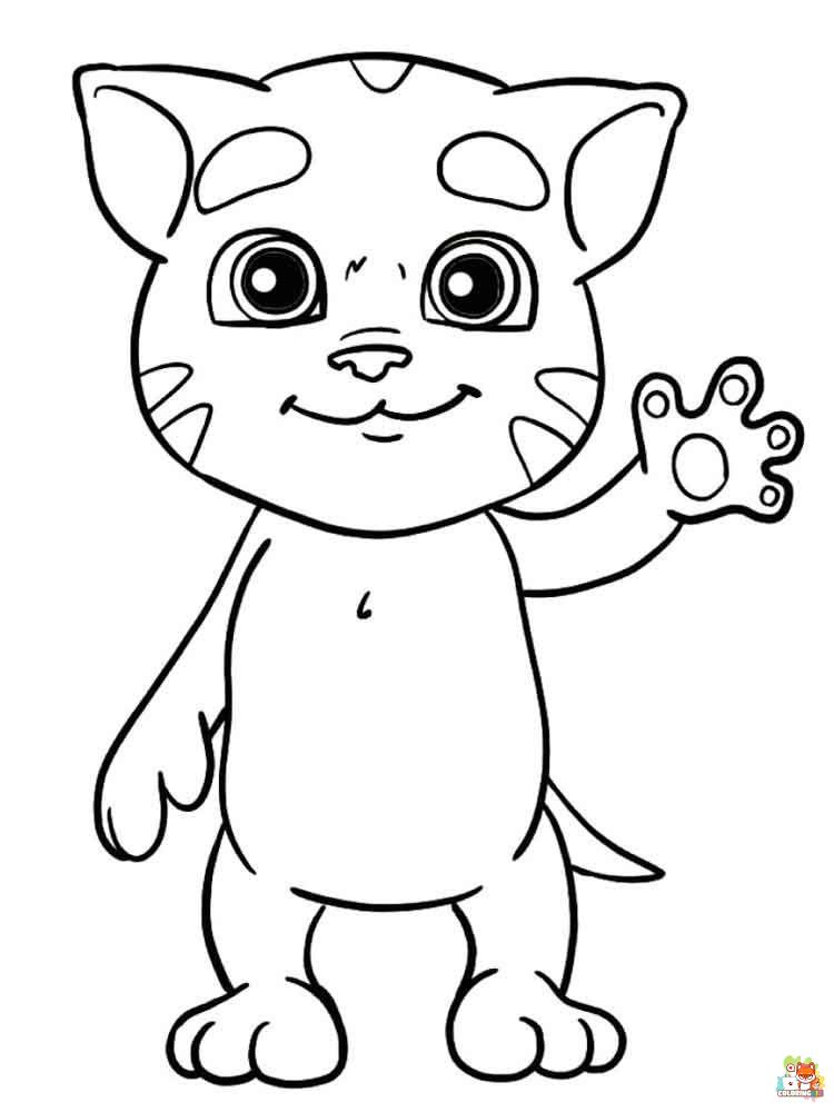 talking tom coloring pages 11